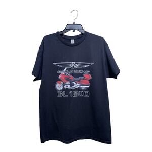 Goldwing Tee 2018 - 2020 RED/BLACK WING Large Short Sleeve Heavy Cotton